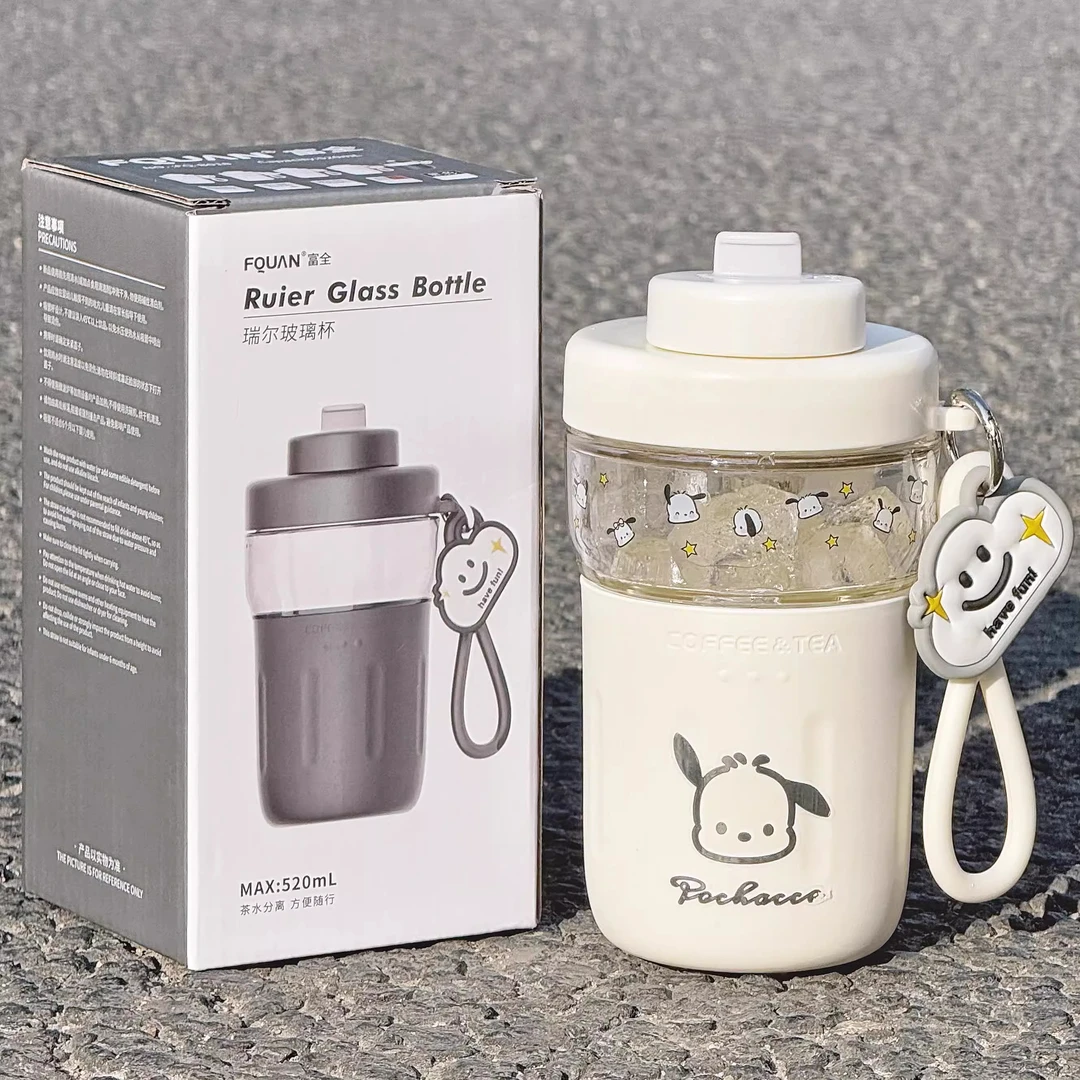 奇怡简约玻璃杯女生高颜值2025新款办公室泡茶杯子防烫耐高温杯子