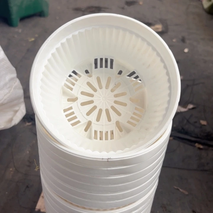 14公分白色聚宝盆15个