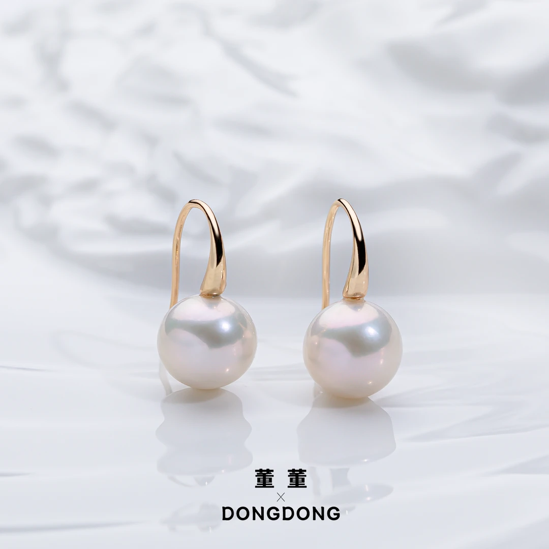 DDX684【阳阳】天然淡水珍珠小蛮腰耳坠/10-11mm/S925