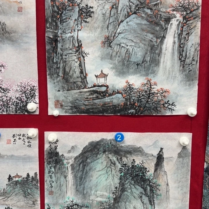 国画绘画作品多次参加全国
