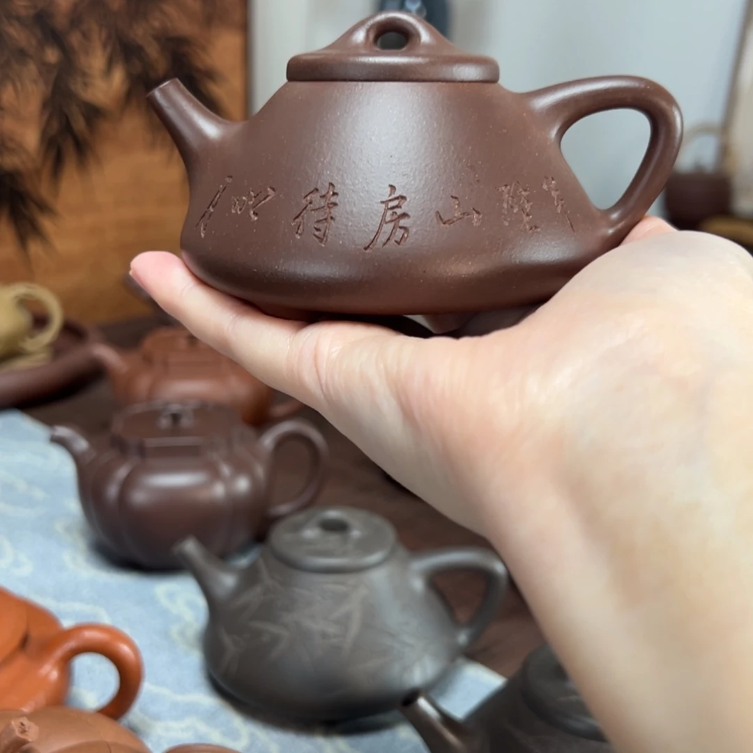 紫砂茶壶子冶石瓢紫砂壶