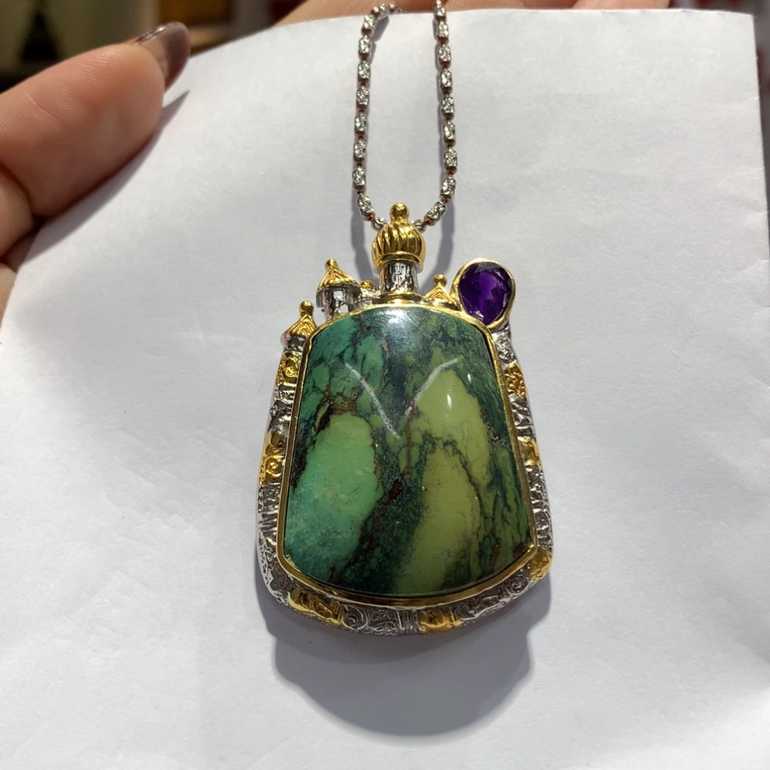 银S925镶嵌绿松石配饰