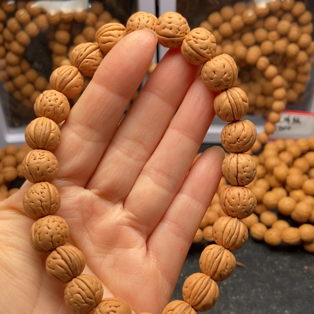 桃核手串野生小肌肉纹手持12➕原皮原色全品无修