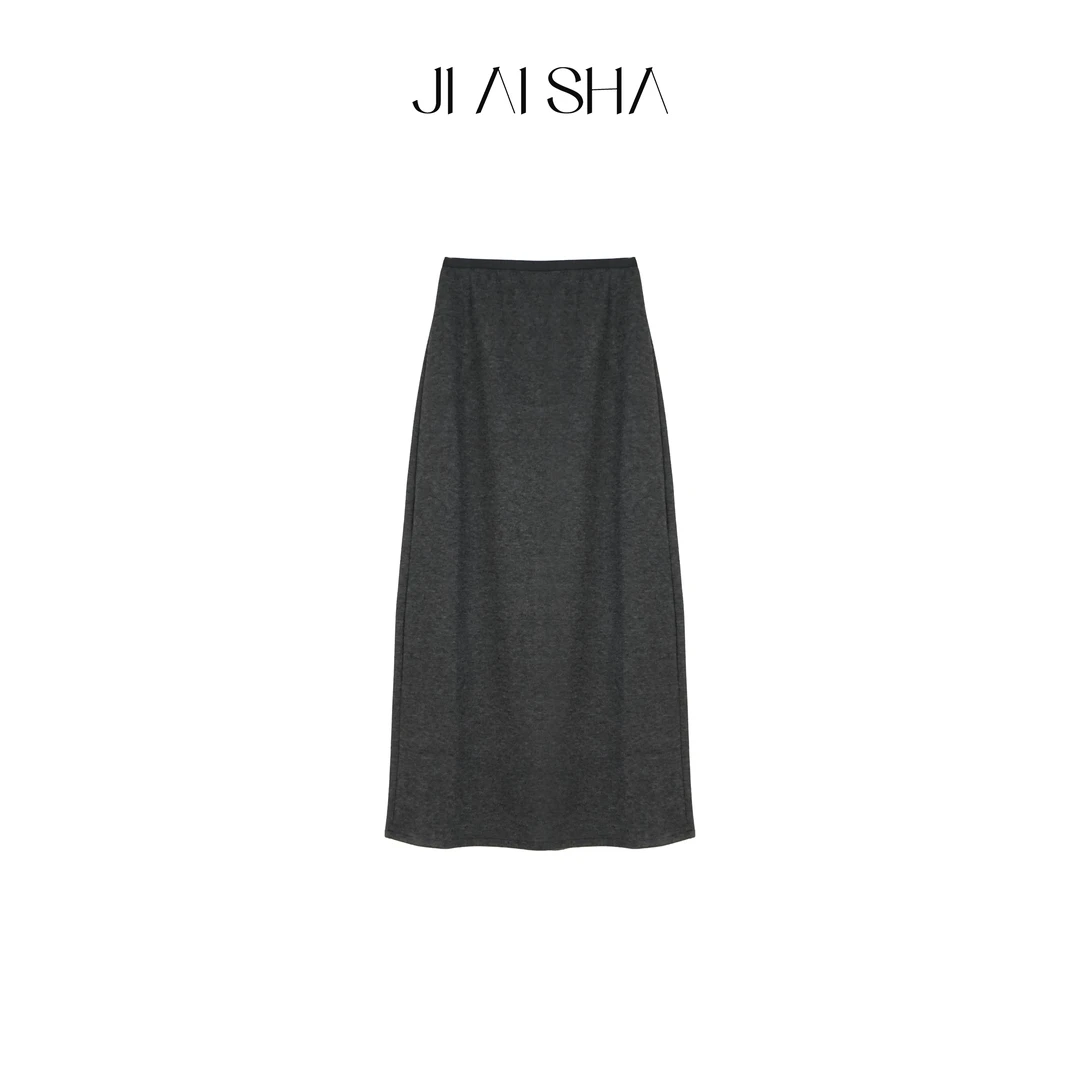 【SASA】山羊绒桑蚕丝百搭休闲半身裙JAS-HJX-J111