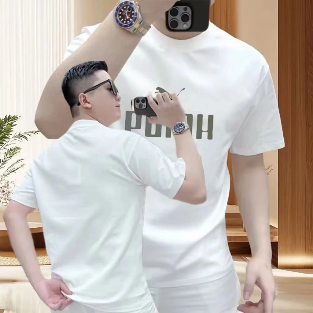 重磅纯棉潮牌印花T恤美式痞帅个性短袖夏季男款百搭圆领潮流短袖