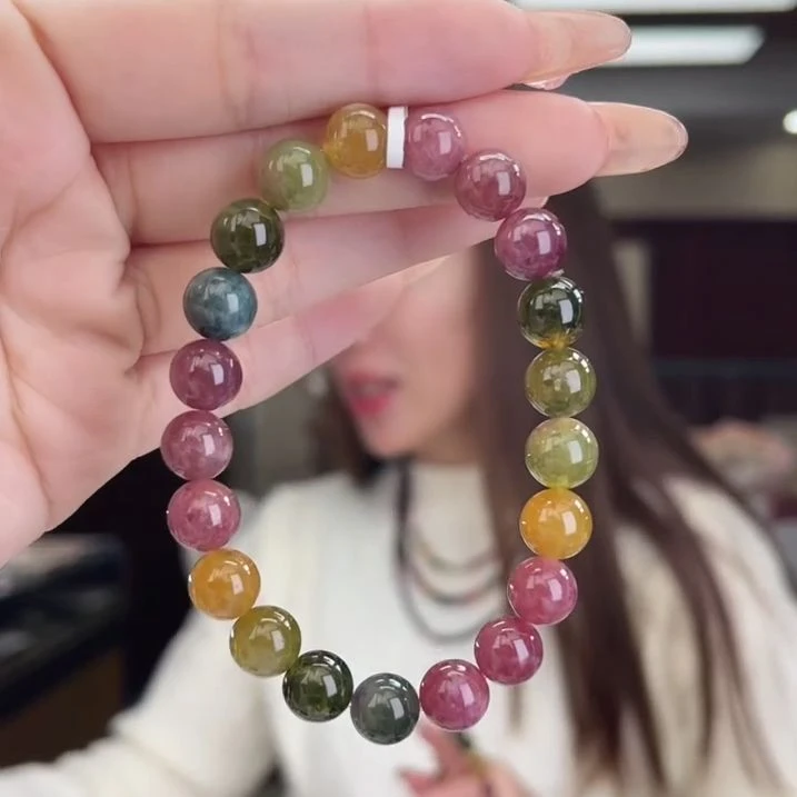 01511814碧玺/未镶嵌9mm+碧玺单圈14多样性发货