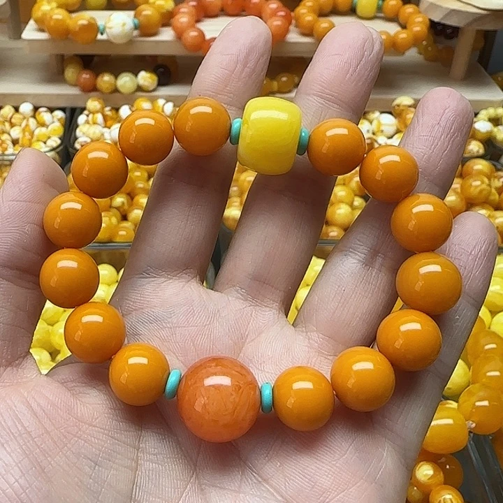 赵***珺树脂非金属老蜜色12搭配一条