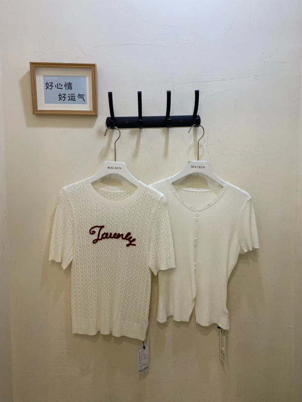 麦寻夏季新品针织圆领短袖ztses01b ztsds01a