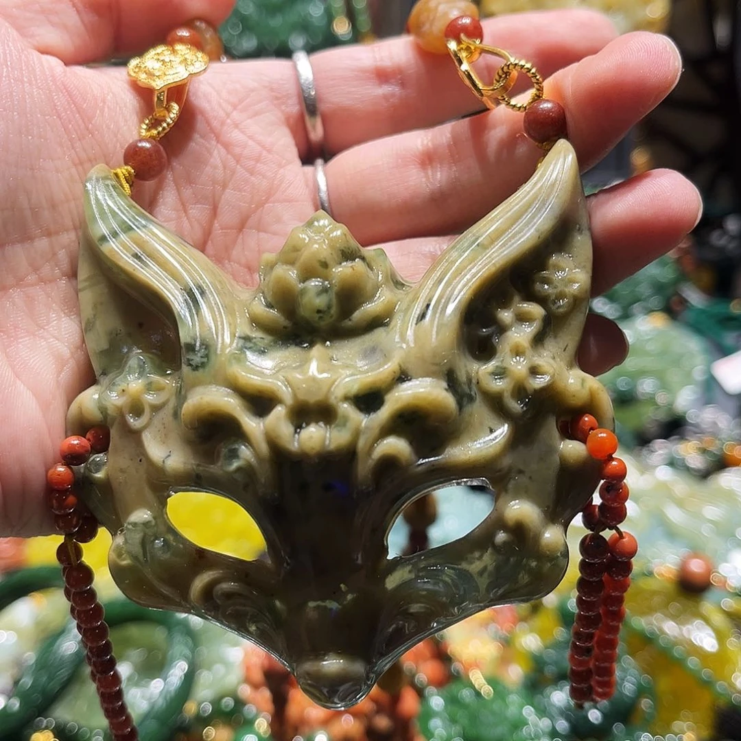 未镶嵌岫玉毛衣链