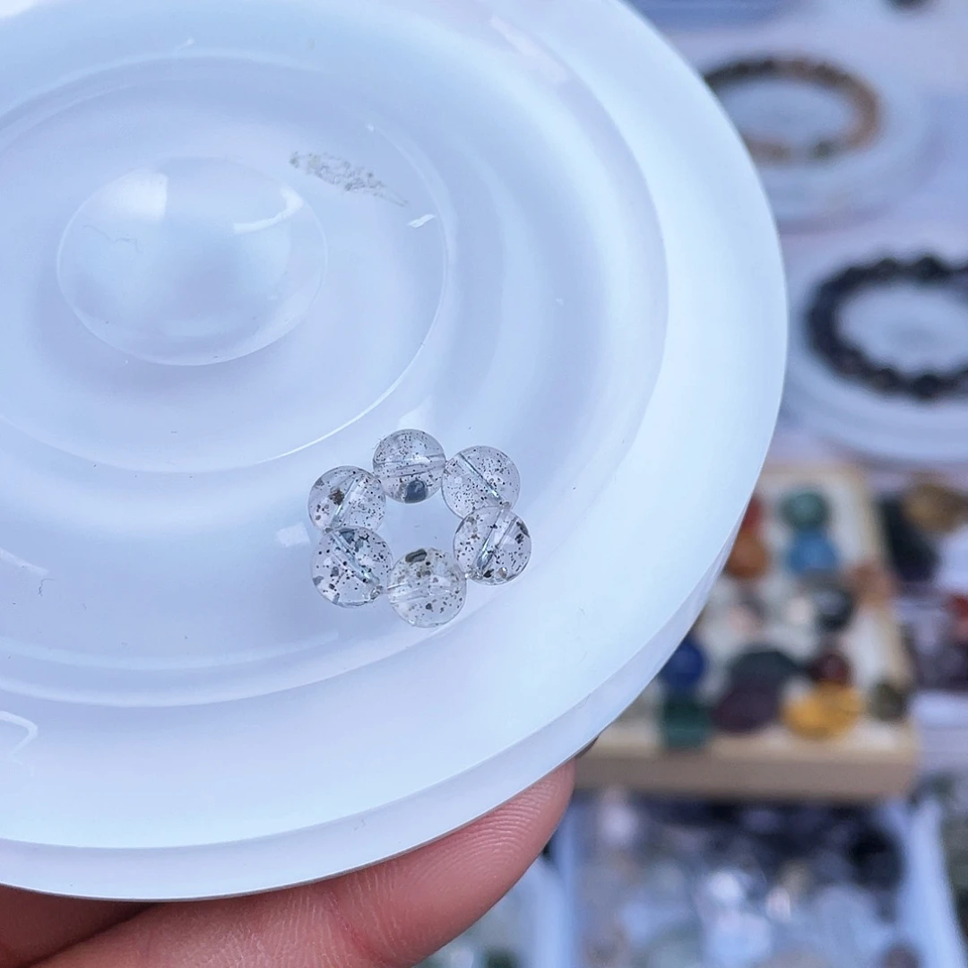 水晶单珠打孔不退不换未镶嵌