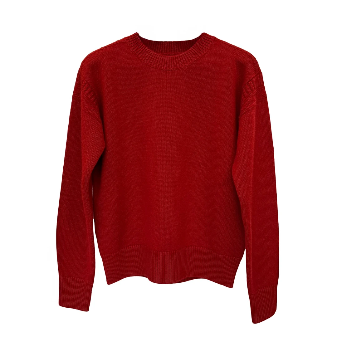 图腾花纹圆领羊绒衫（康赛妮100%羊绒）