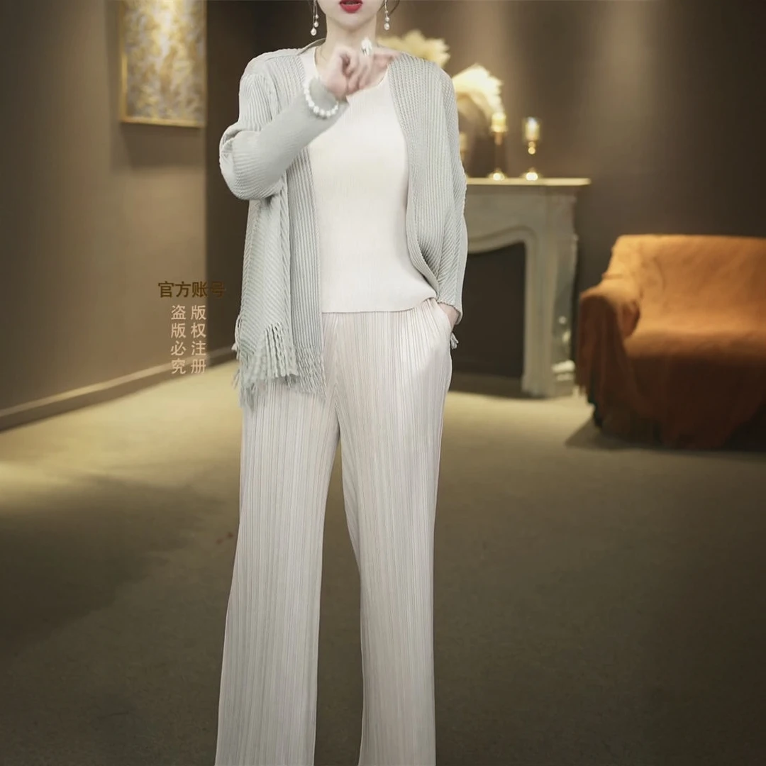 【流苏千金】2025夏季新款褶皱小众女装短外套小香风百搭宽松开衫