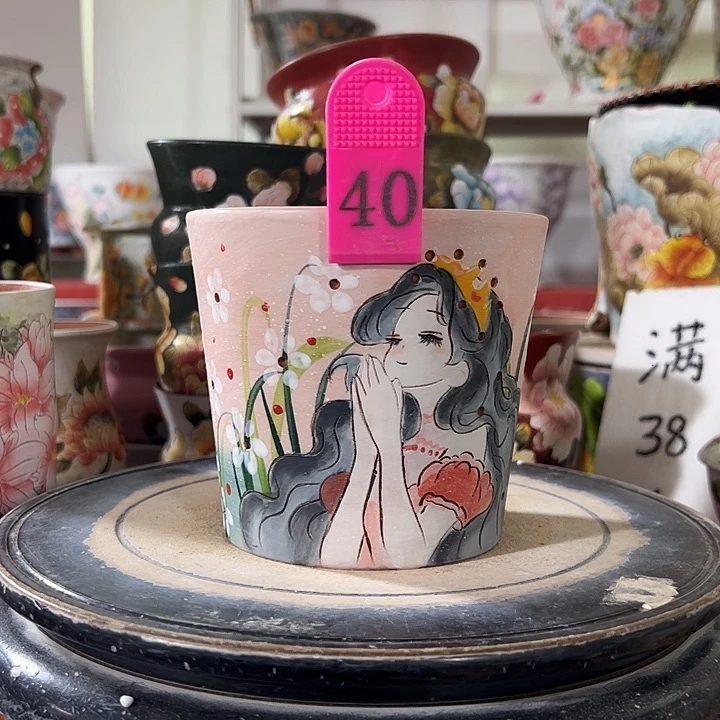 景德镇陶瓷手绘花盆