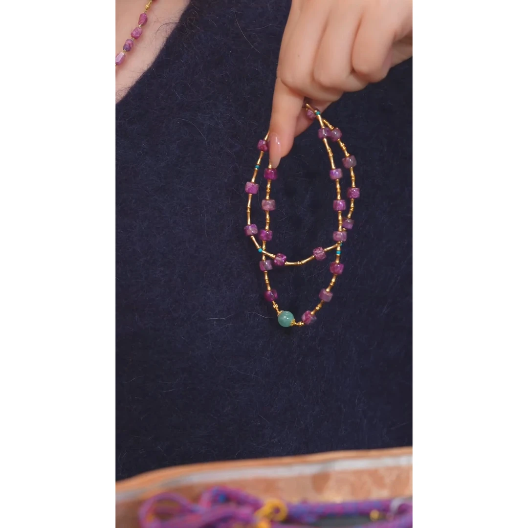 苏纪石（舒俱来）项链18K金镶嵌多样性发@@P5668