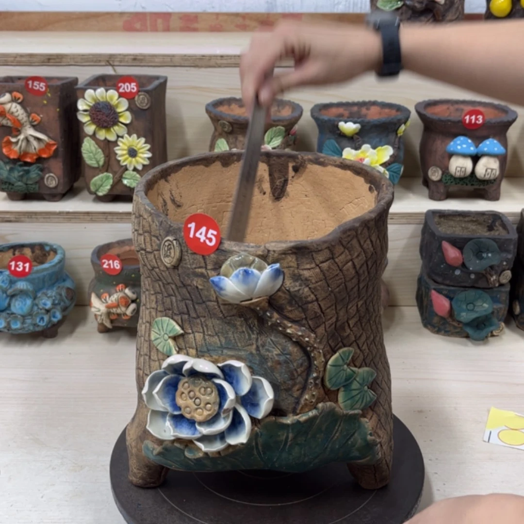 【闪购商品】紫砂花盆145号内口18×20外高24