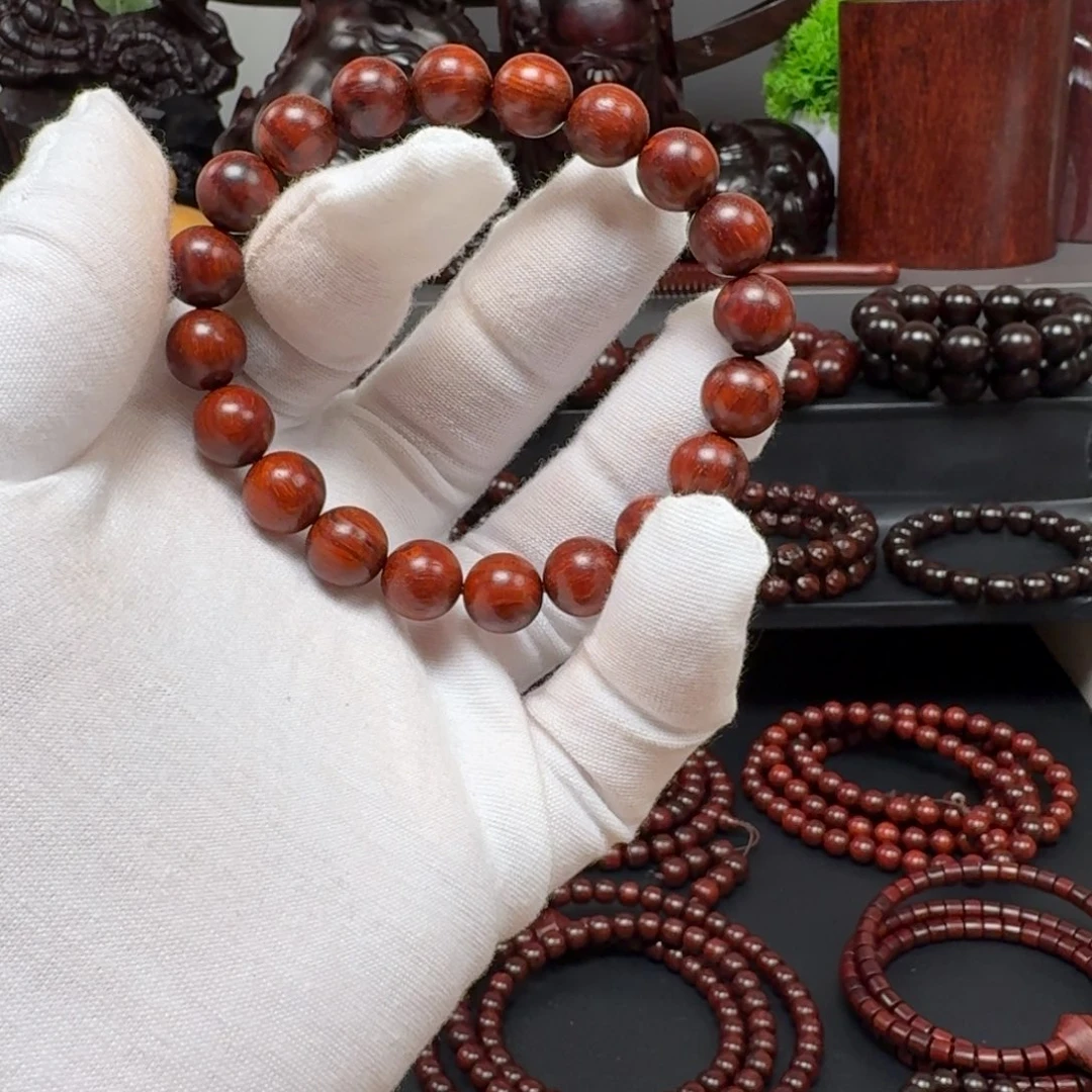 小叶紫檀手串/手链1.0cm微瑕