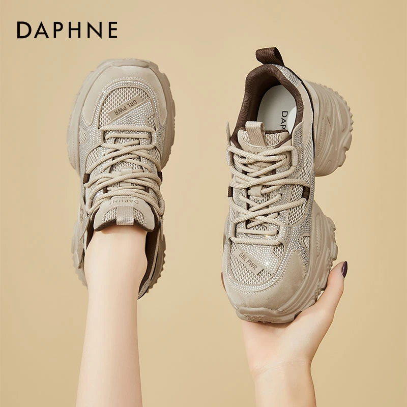达芙妮厚底老爹鞋女款秋季2025新款松糕软底巨好看百搭休闲运动鞋