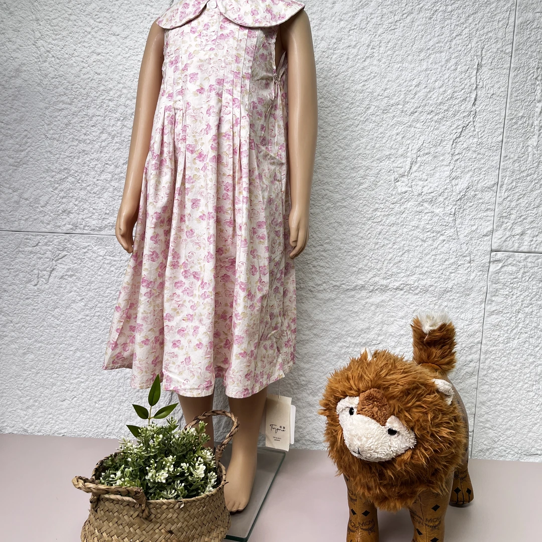 TML娃娃领夏季夏款碎花裙时尚休闲连衣裙裙子