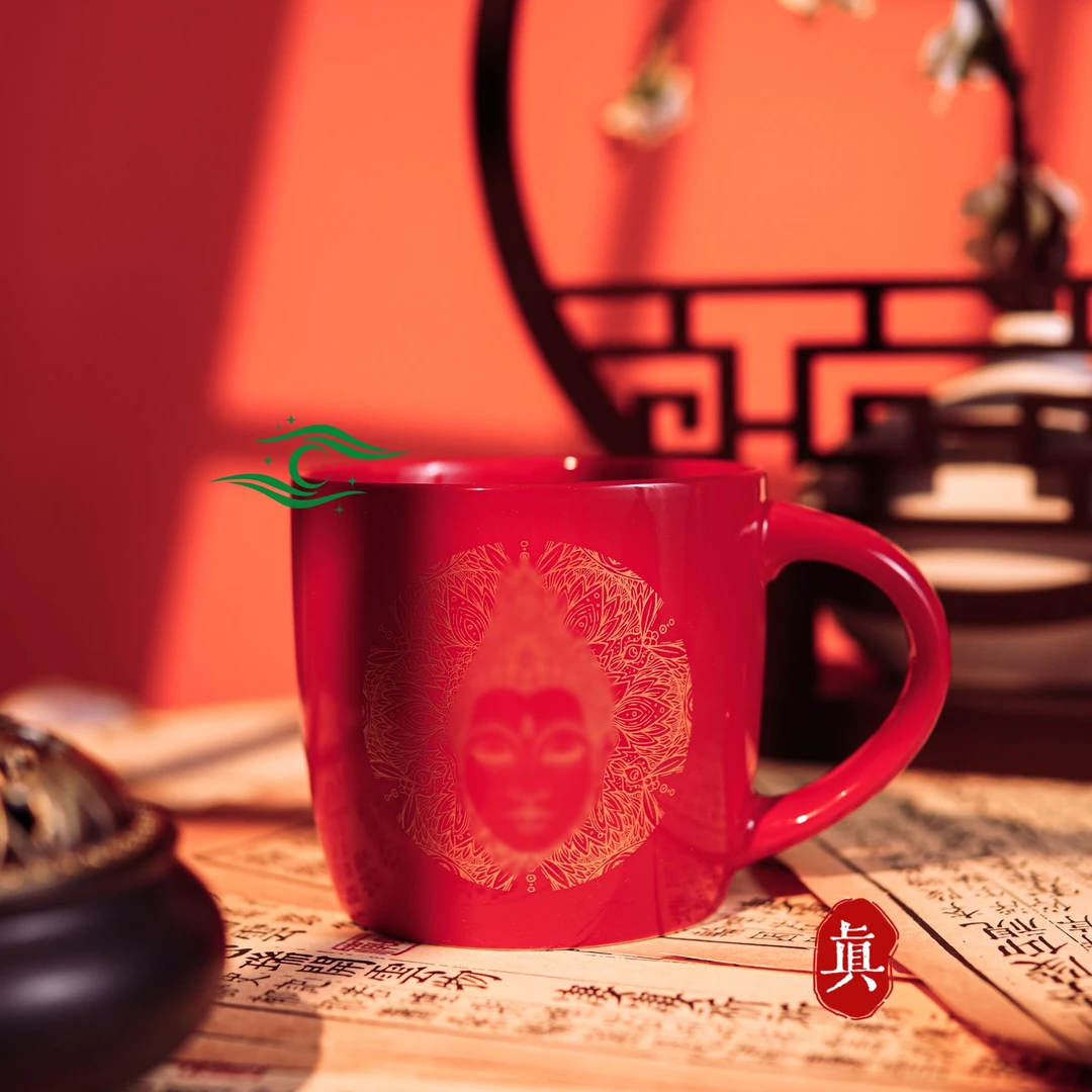 非金属陶瓷婚庆饰品 【喜杯】红色马克杯时尚创意 星