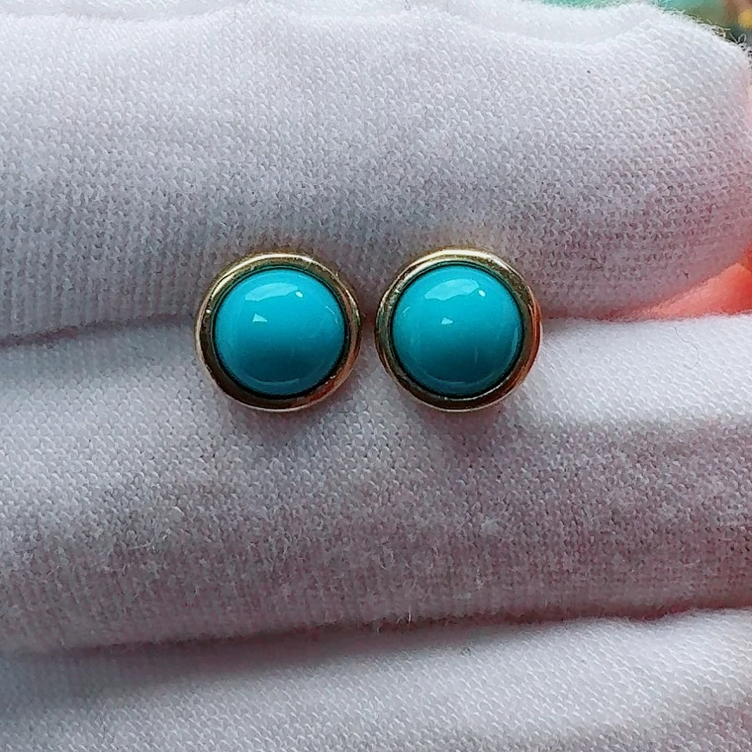 绿松石18K金镶嵌珠宝奇石