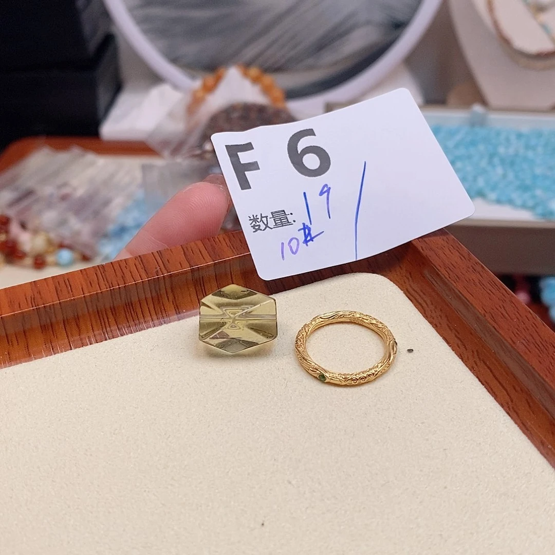 水晶珠宝半成品银S925镶嵌F6