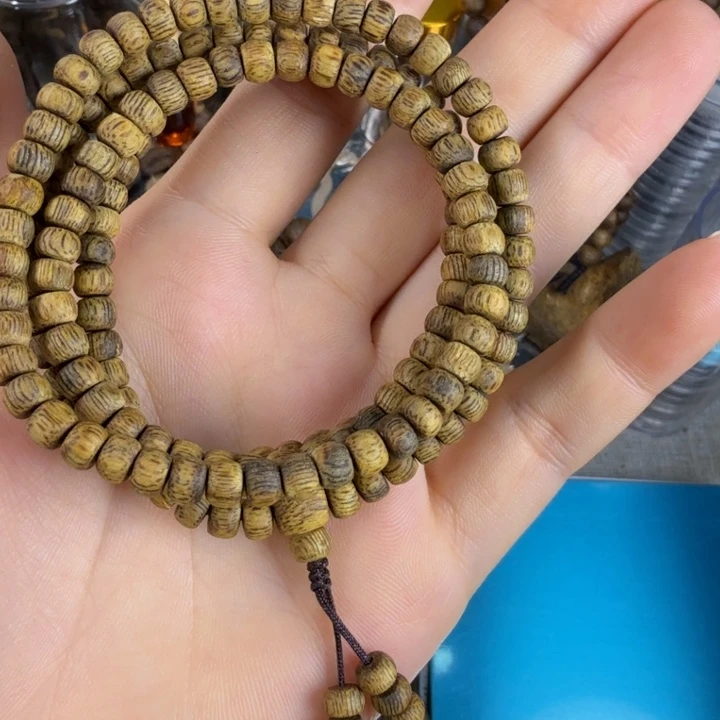 沉香碎屑沉香莺歌绿奇楠05老珠形多圈