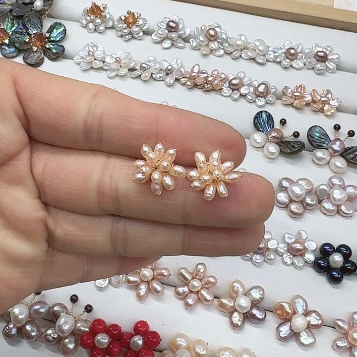 淡水珍珠发饰银S925镶嵌