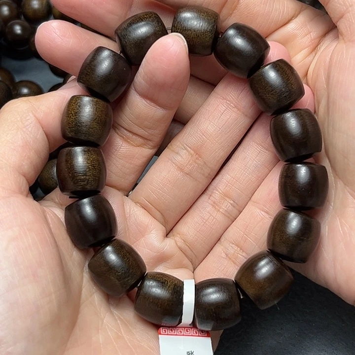 沉香手串海*白棋玉化