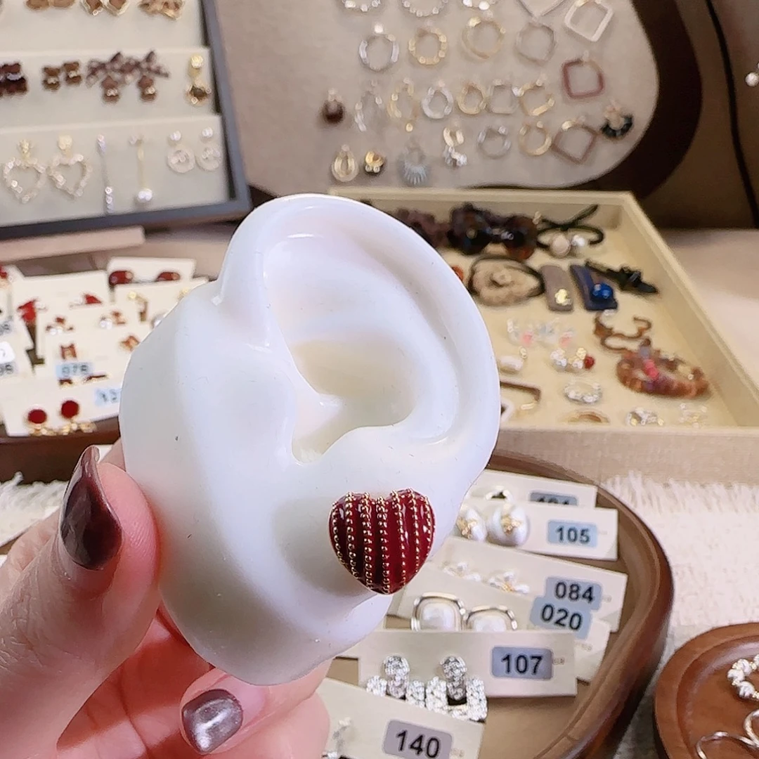 仿珍珠铜合金925银耳钉