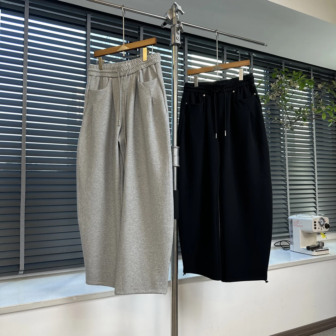 Distinguish2/区别春夏新款极简结构宽松休闲弯刀裤时尚百搭潮流