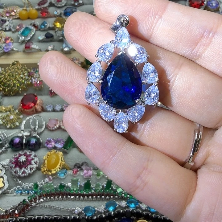 戒指水晶银S925镶嵌