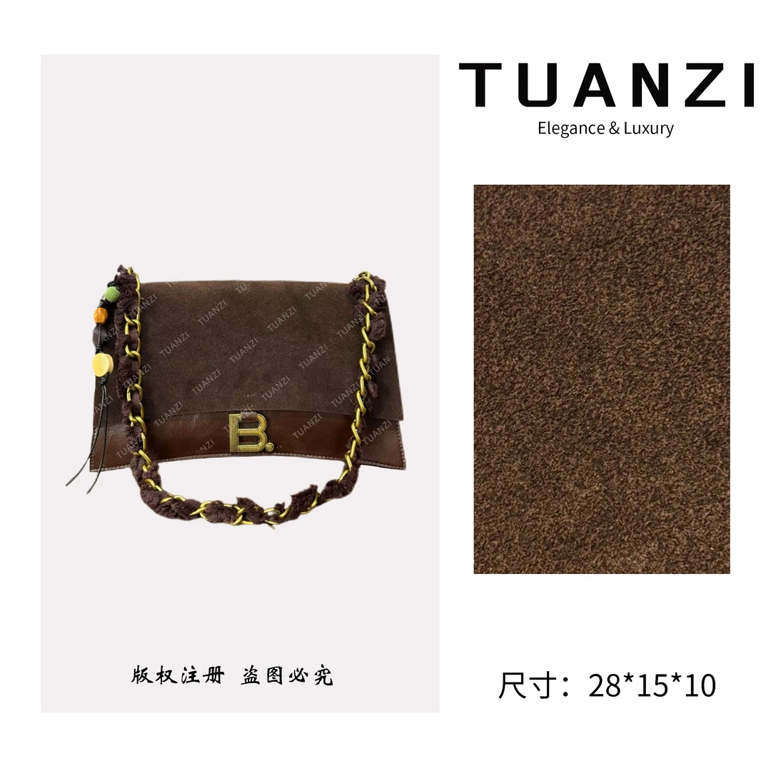 TUANZI『沙漏』巴家秋冬新款28cm单肩腋下女包 SD-5779-漫步巴黎咖
