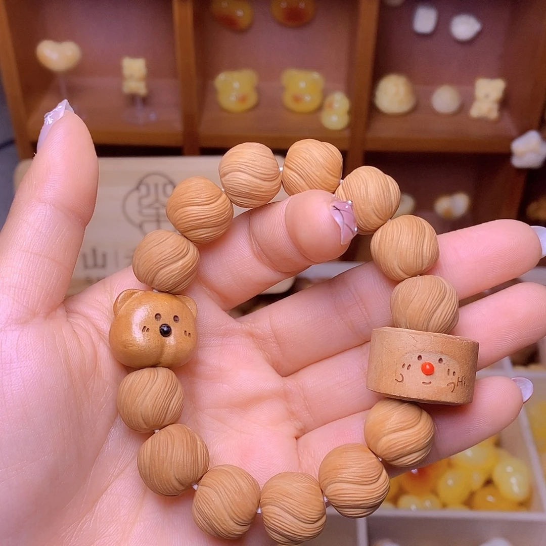 吊坠猴头核桃高定卷卷酥手串