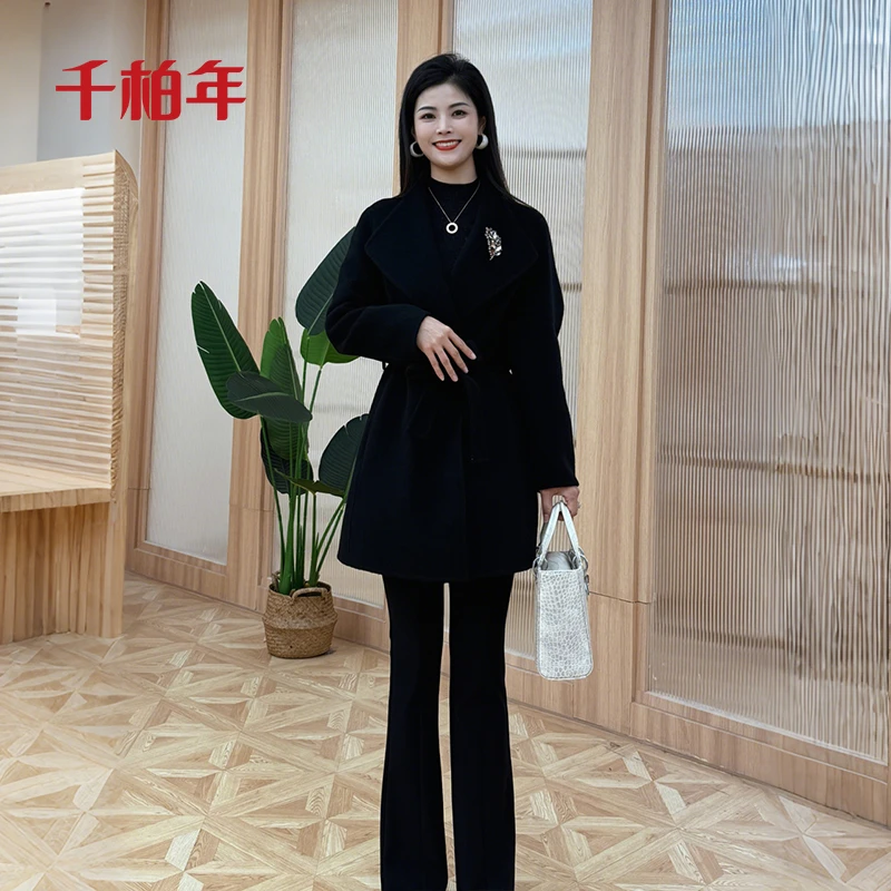千柏年【女主角2.0版】奢品蓝雪贵族骆驼绒纯手工打造大衣-C3798