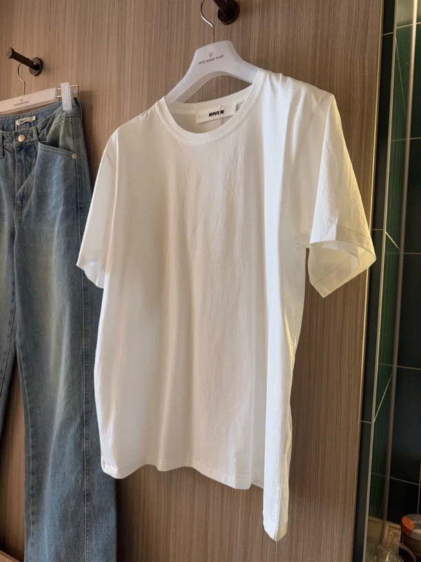 泡菜24早春river纯白t恤