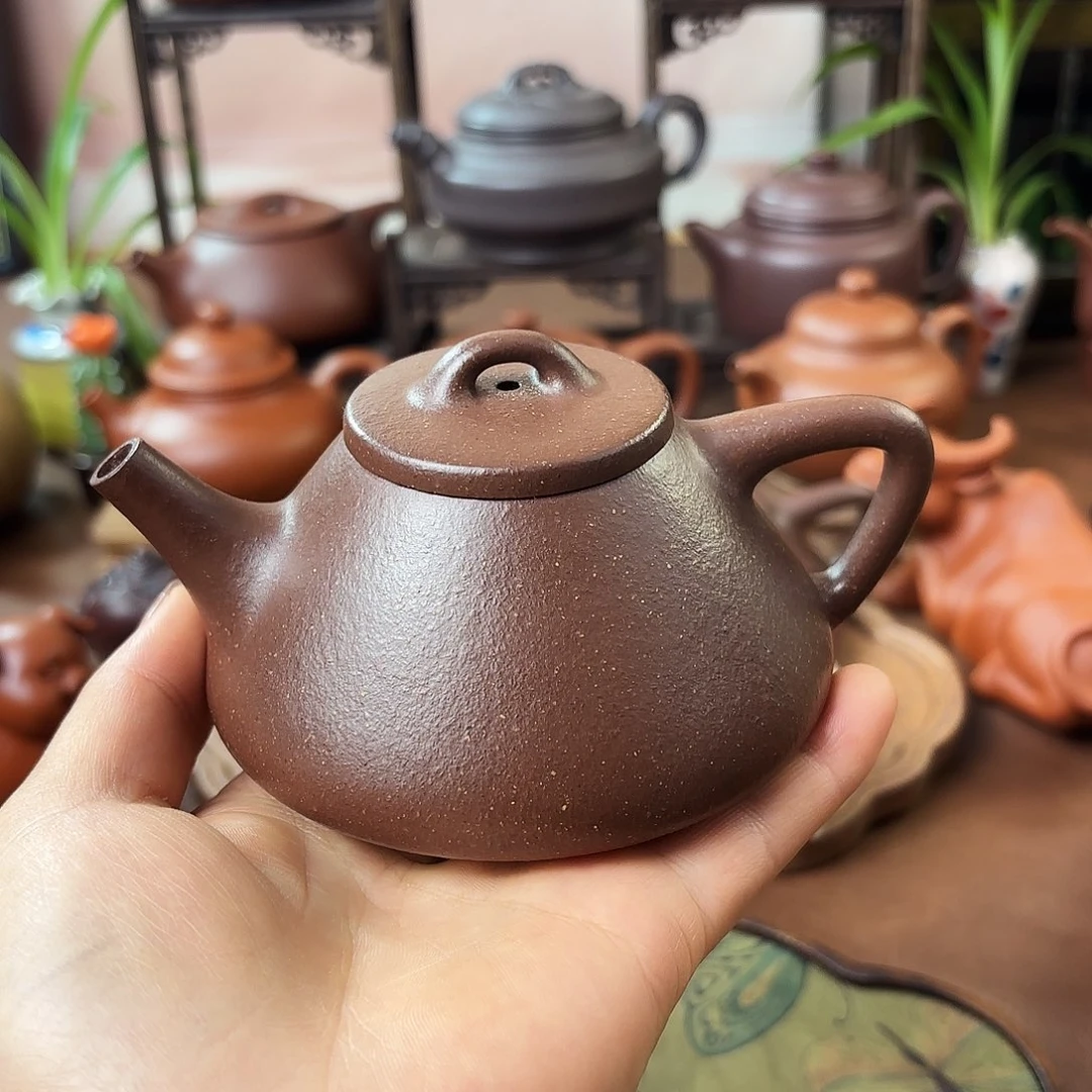 茶壶紫砂子冶石瓢紫泥200cc