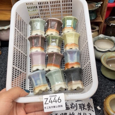 紫砂花盆微瑕446口径3厘米左右