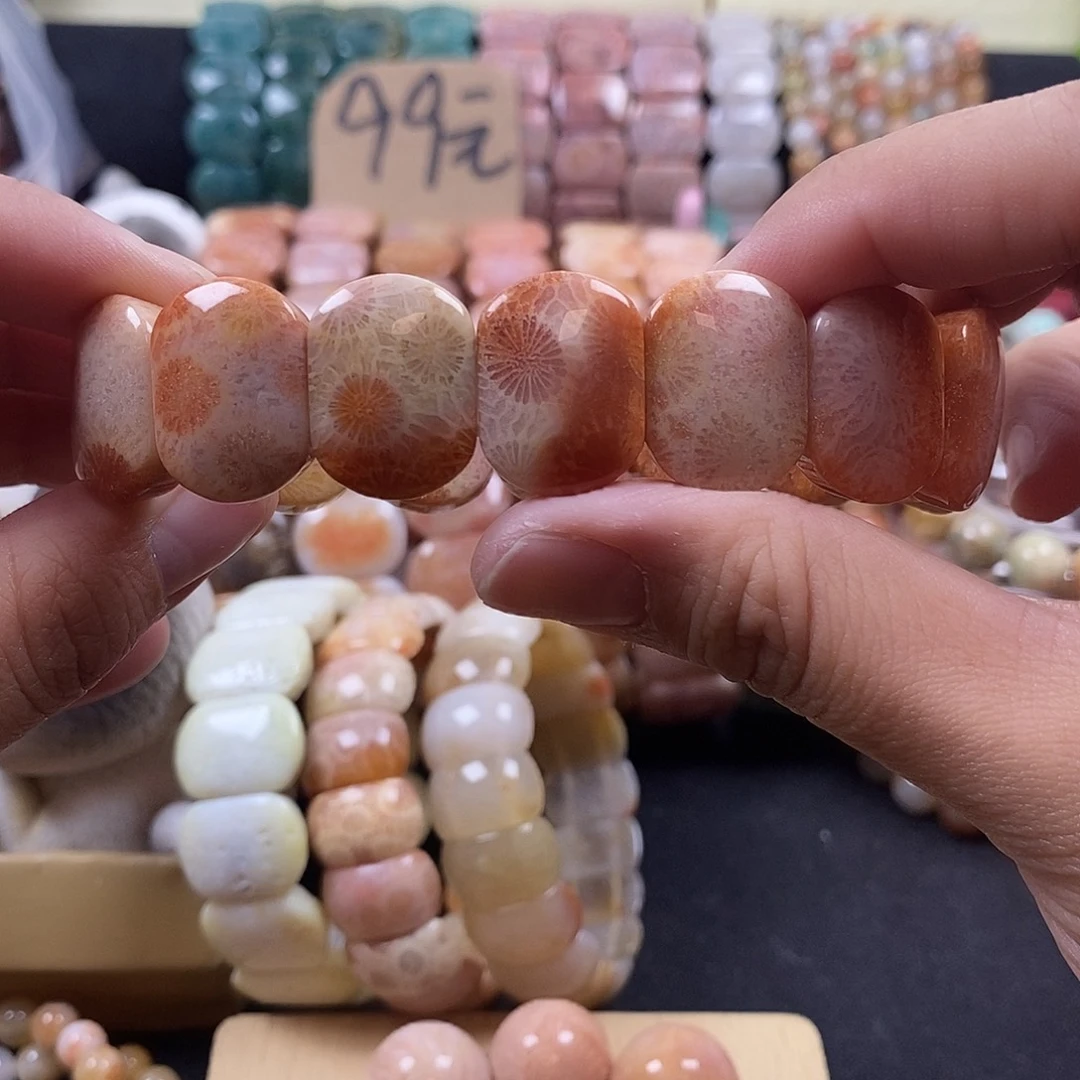 硅化珊瑚（珊瑚玉）未镶嵌手牌37号