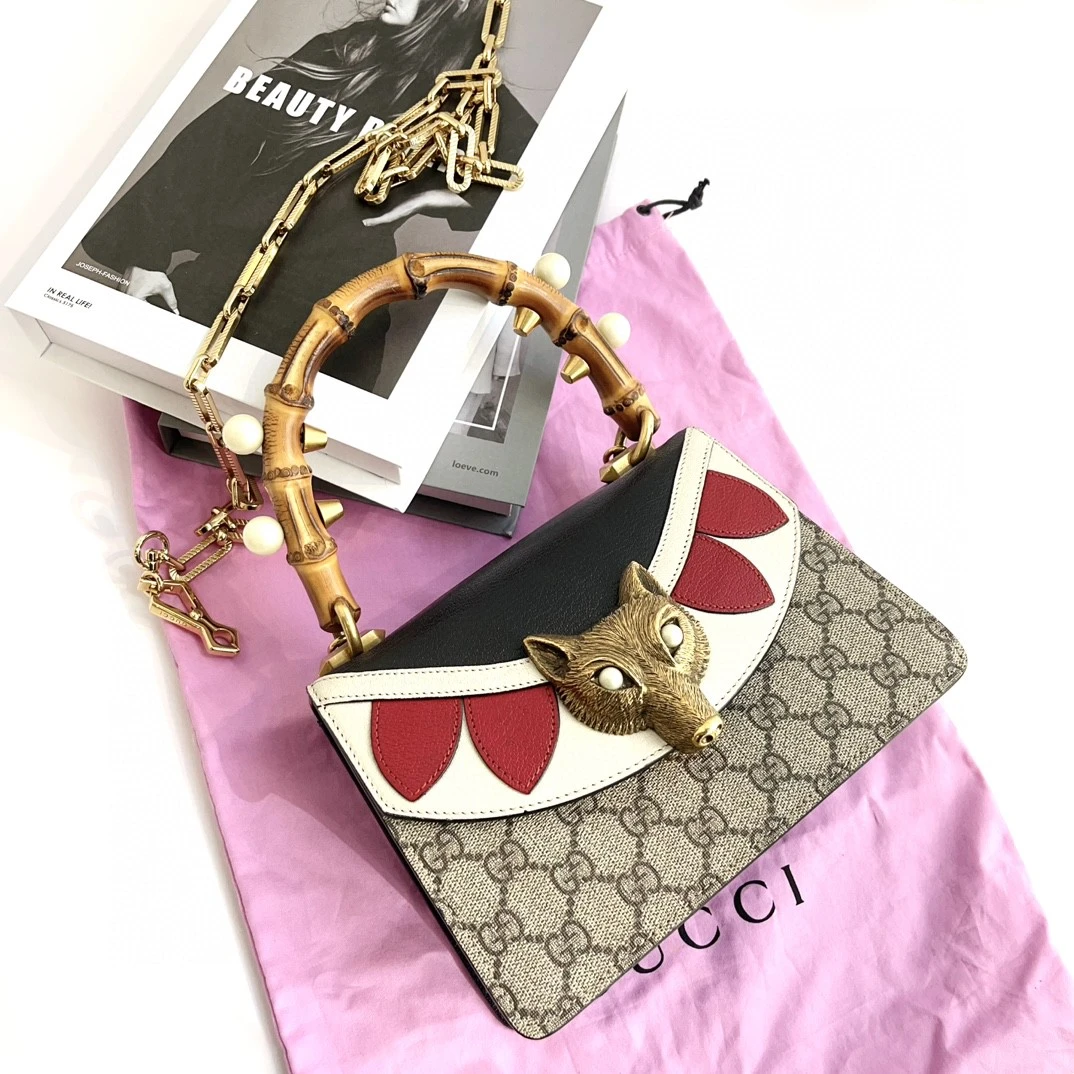 全新未使用 GUCCI/古驰 蔚蓝/护理竹节 手提单肩包 北京