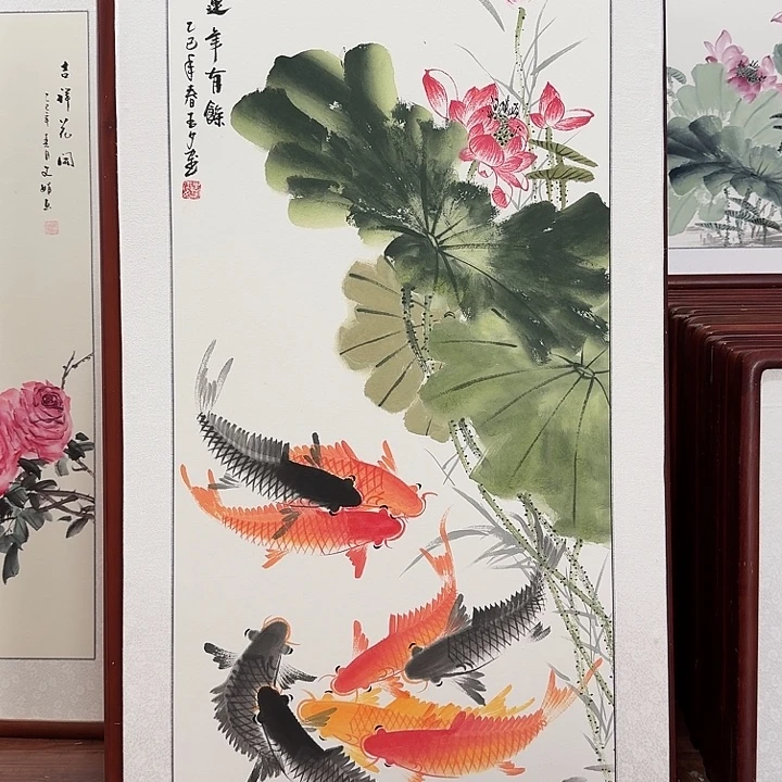 国画带框尺寸63*123厘米