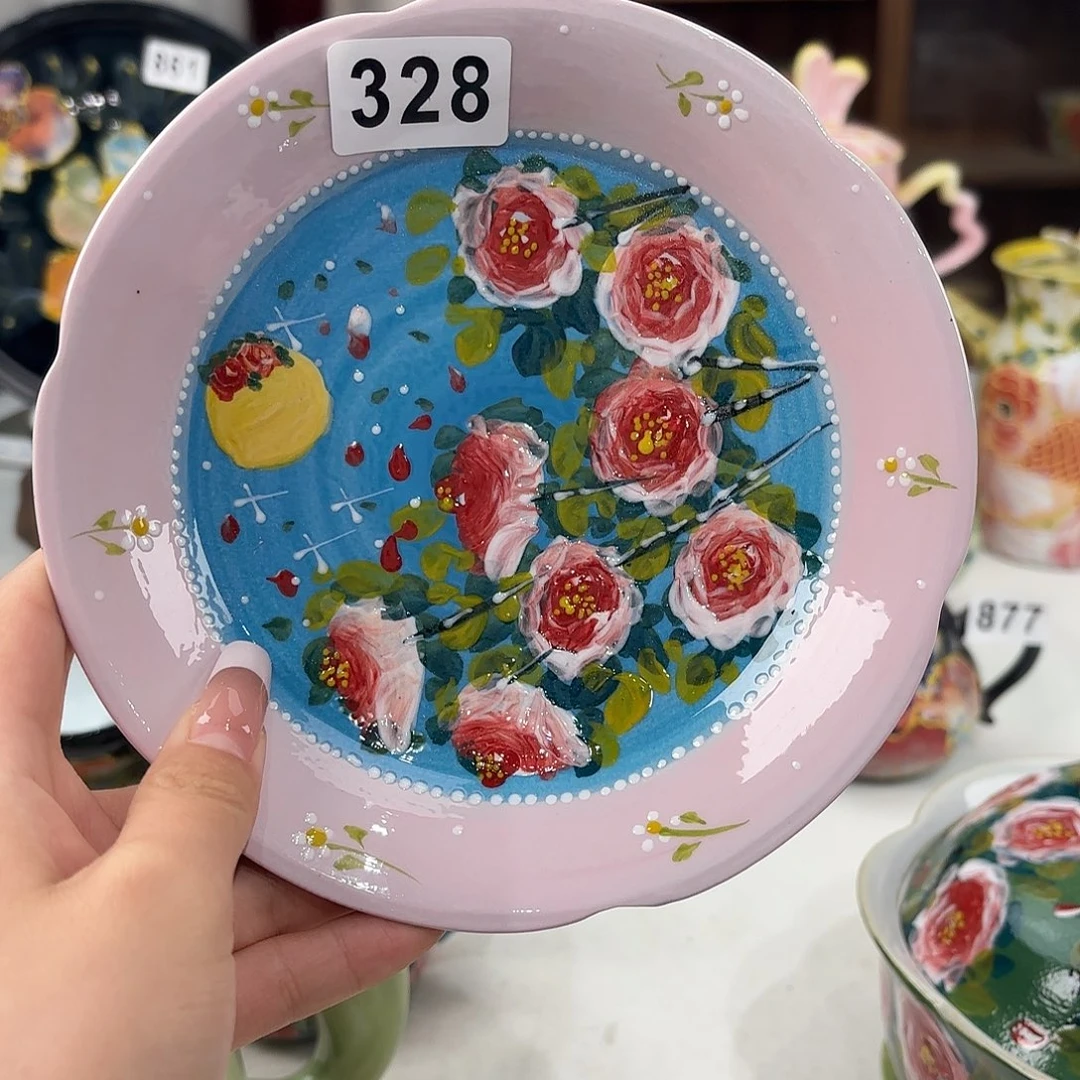 景德镇手绘高温釉下彩陶瓷茶具