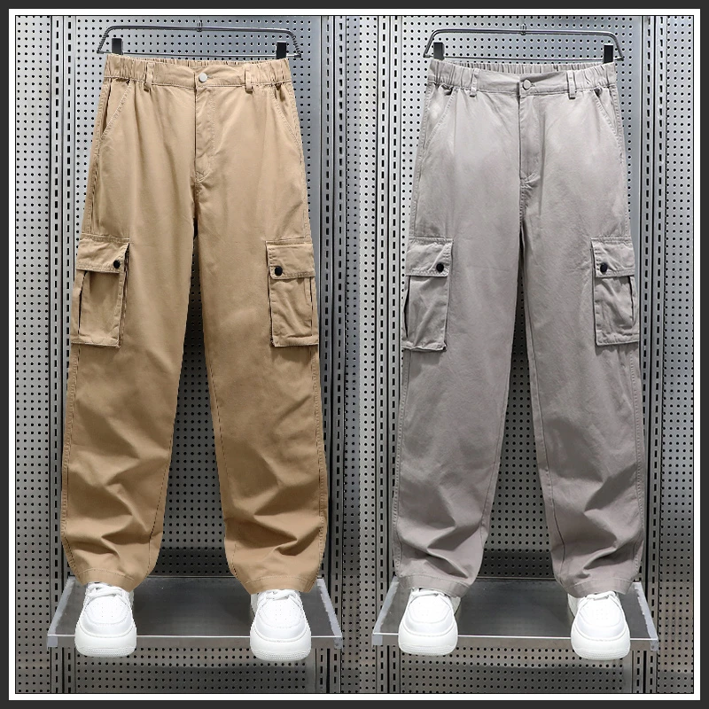 夏季爆款直筒工装长裤男2025新款高级感潮流百搭痞帅流行休闲裤子