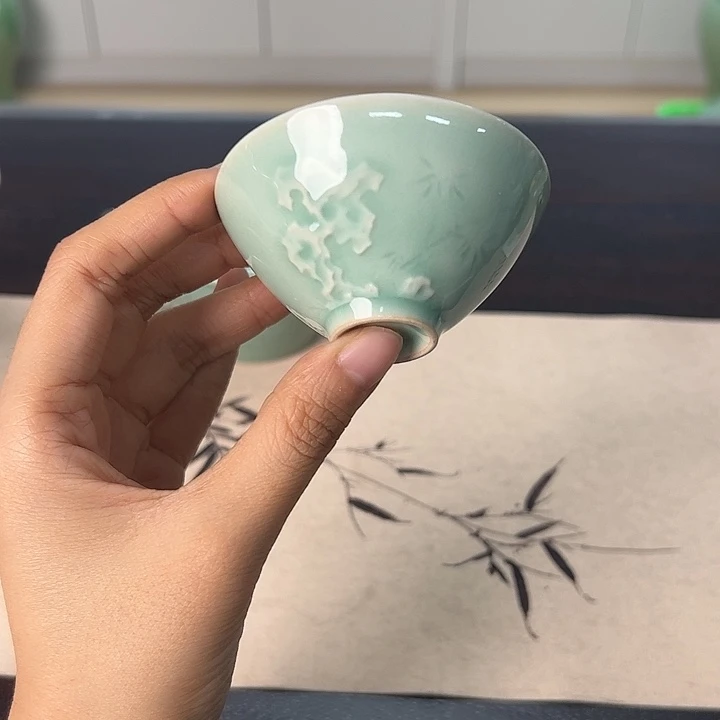 龙泉云间青瓷小米茶器