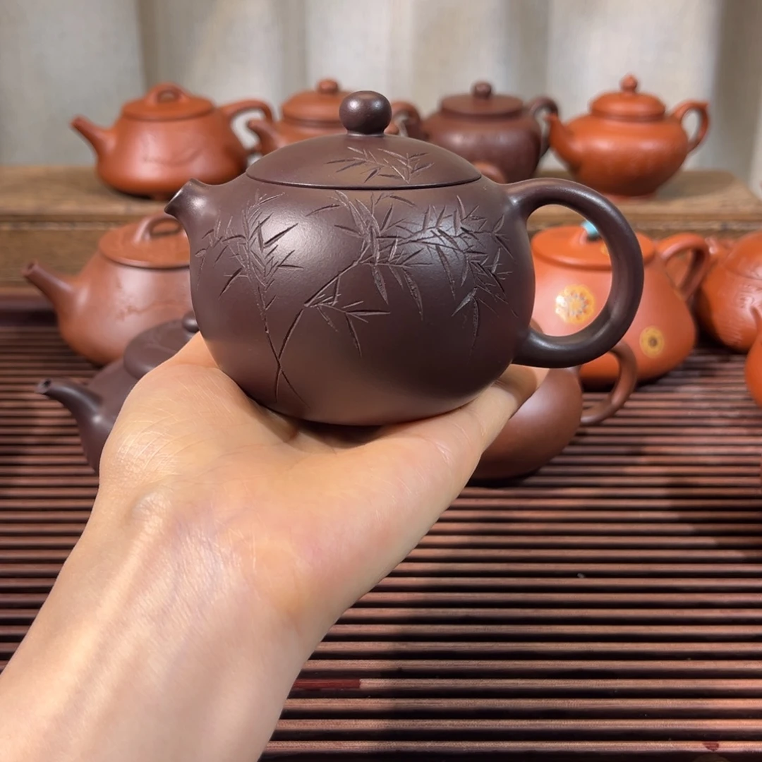 茶壶紫砂河豚西施220cc