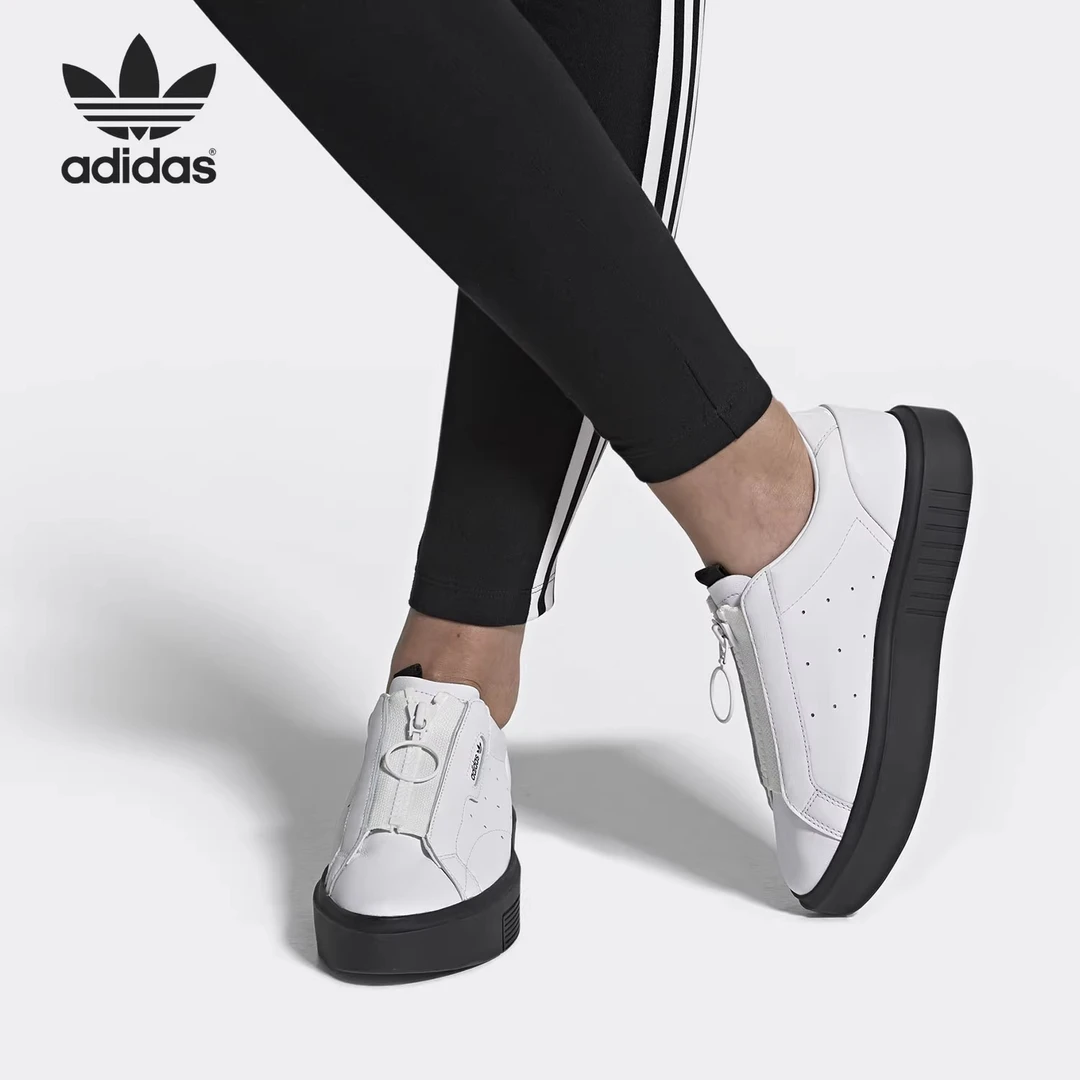 【C类无盒】adidas/阿迪达斯 低帮 板鞋 女 款 黑白 EF1899