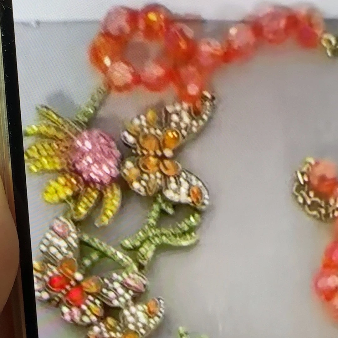 宜***店大理石铁合金项链