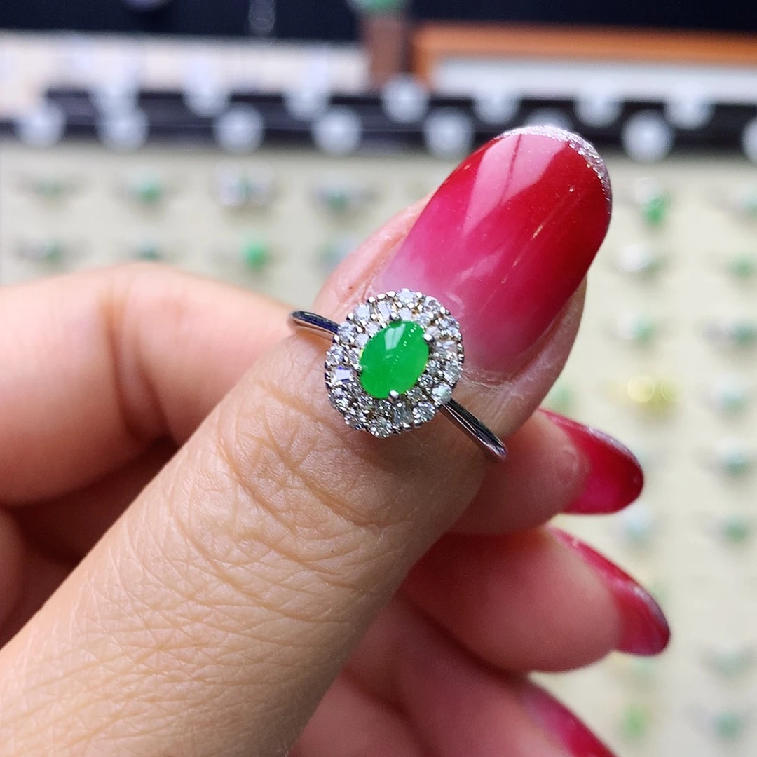 银S925镶嵌戒指翡翠03