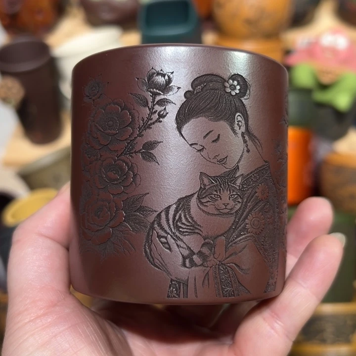 紫砂茶杯宜兴紫砂主人杯