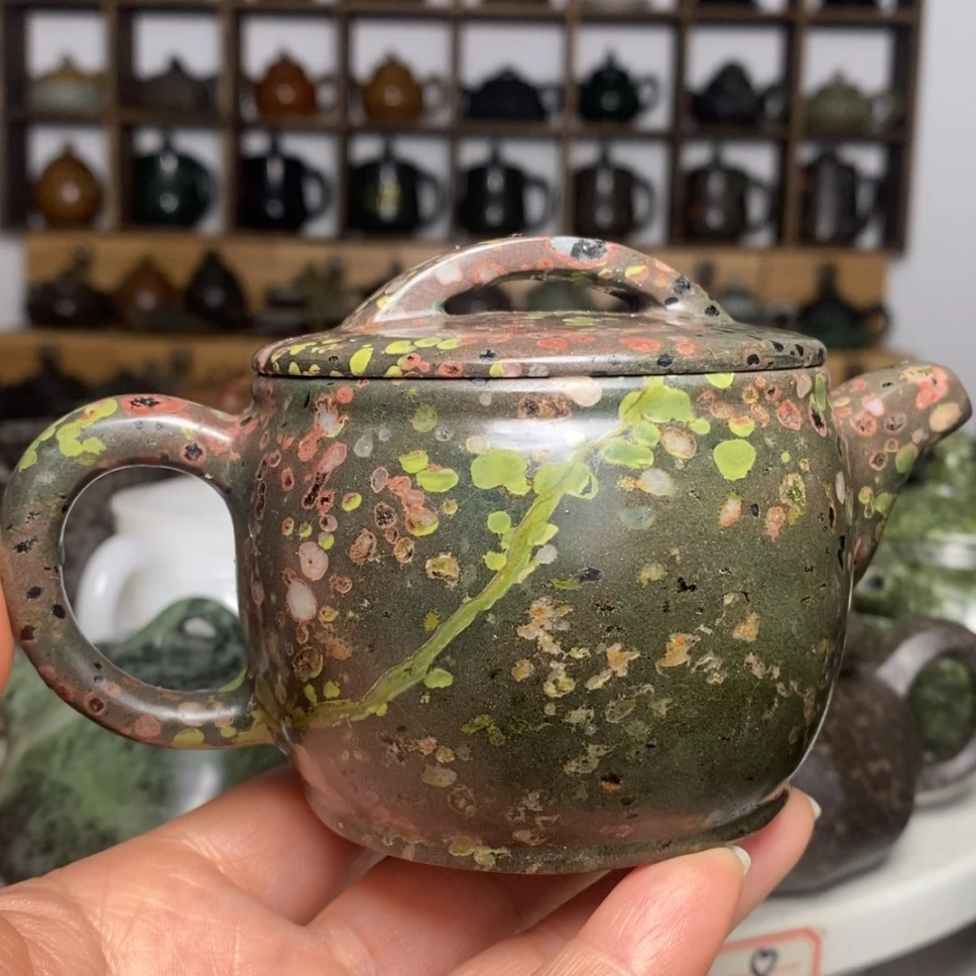 梅花玉绿底红梅汉瓦壶200cc