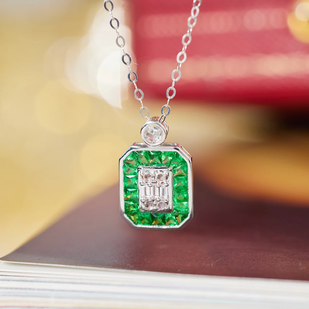 【歪歪】彼端*沙弗莱项链*18K金镶嵌U7918